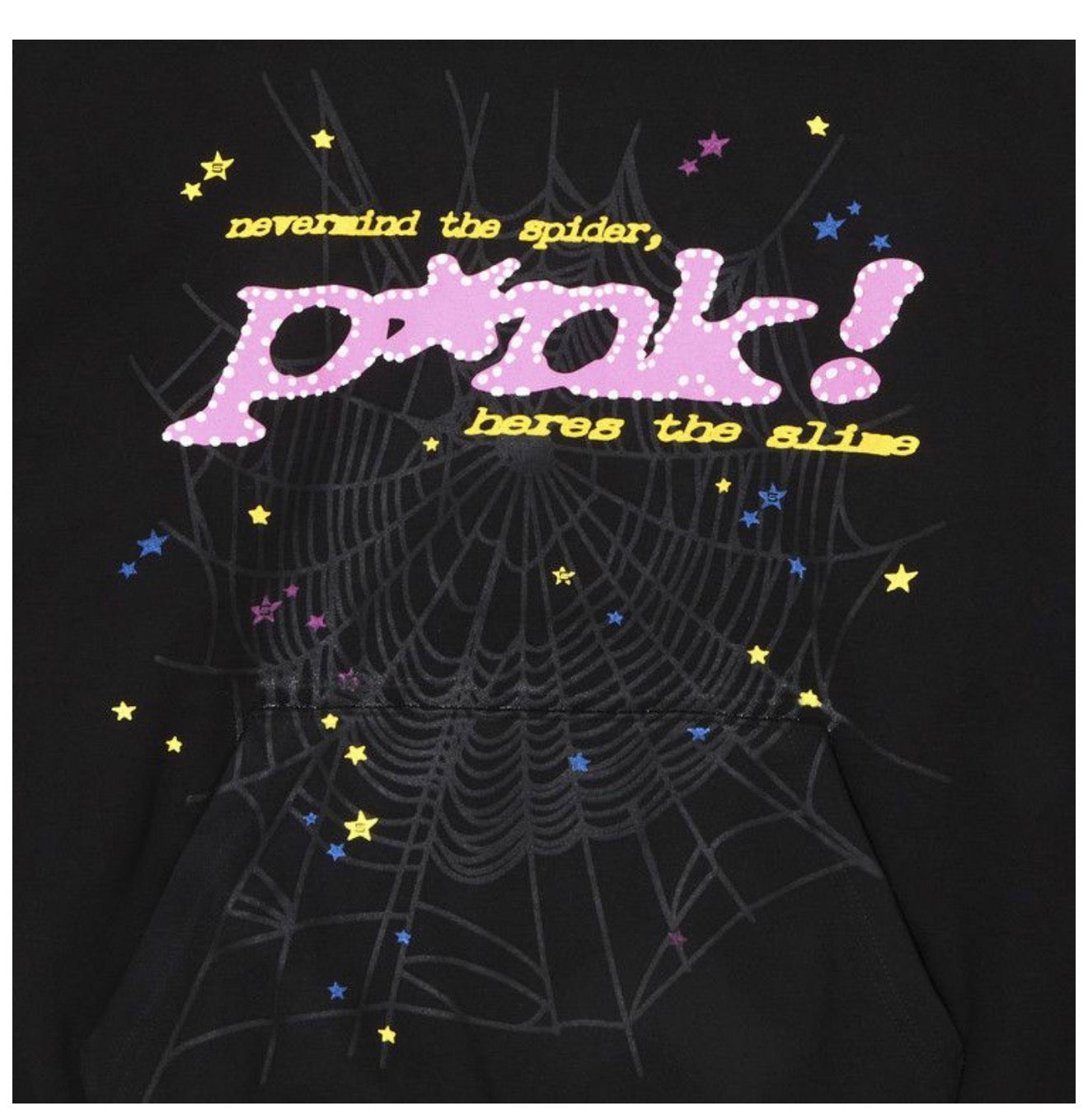 Sp5der P*nk Hoodie Black
